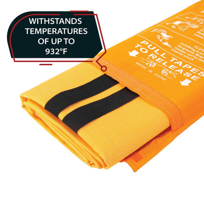 SB-100 Silicone-Coated Fire Blanket (40" x 40") for Welding, Shop & Emergency Fire Suppression