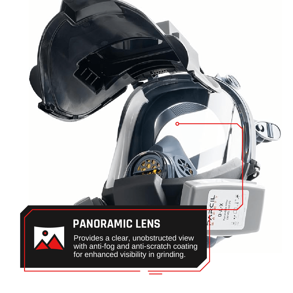 WF-101 Pro 3-in-1 Auto-Darkening Welding Hood with Full-Face Respirator for Grinding & Cutting