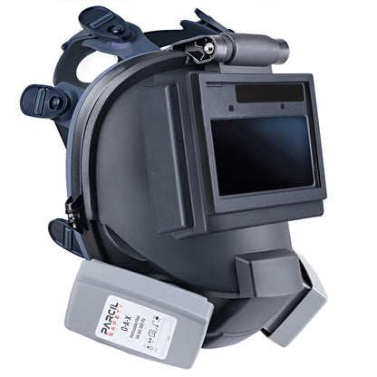 WF-101 Pro 3-in-1 Auto-Darkening Welding Hood with Full-Face Respirator for Grinding & Cutting